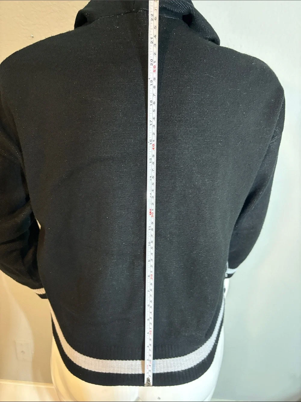 Juicy Couture Black and White Crewneck Hooded Sweater - Men